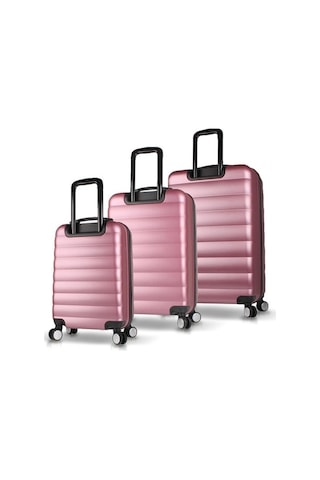 My Valiz Colors Abs Kabin Orta Ve Büyük Boy Rose Gold 3'lü Valiz Seti.. Çok Renkli