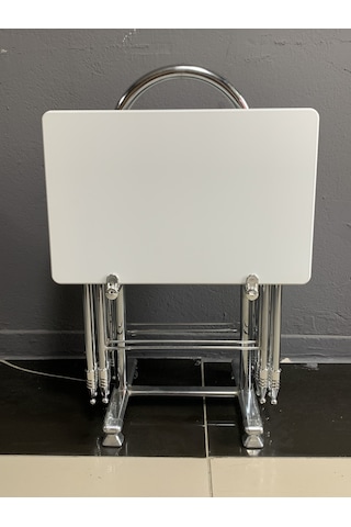 Çanta Sehpa, Sehpa, Zigon, Mebran Çanta Sehpa-düz Beyaz