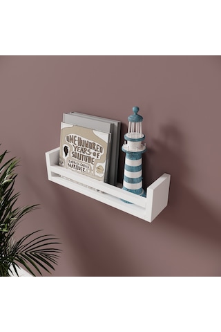 Rosepal  Mobilya Micro Dekoratif Beyaz Raf Tekli