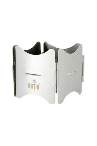 Pazly Yakıtlı Tepsi Tencere Standı, Paslanmaz Katlanabilir Taşınabilir Ocak, Gümüş Çelik Gümüş