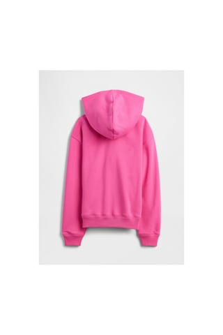 Kız Çocuk Relaxed Gap Logo Kapüşonlu Sweatshirt Pembe