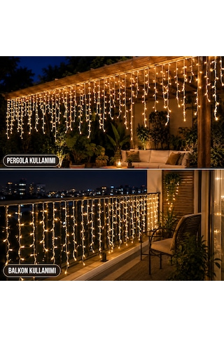Cata 2x1 Metre Eklenebilir Saçak Perde Süsleme Yılbaşı 3200k Gün Işığı Vitrin Ct-8503