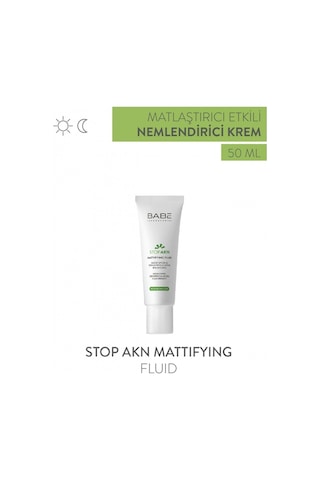 Babe Stop Akn Mattifying Fluid 50ml - Matlaştırıcı Etkili Nemlendirici Krem