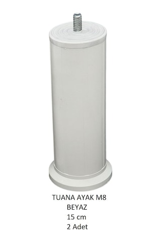 Tuana Ayak 15 cm M8 Cıvatalı Beyaz (2 Adet)