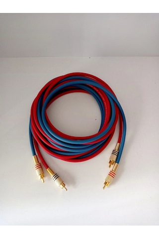 El Yapımı Rca Kablosu %100 Bakır Amfi Ses Aktarım Kablosu K-m - 5 Metre
