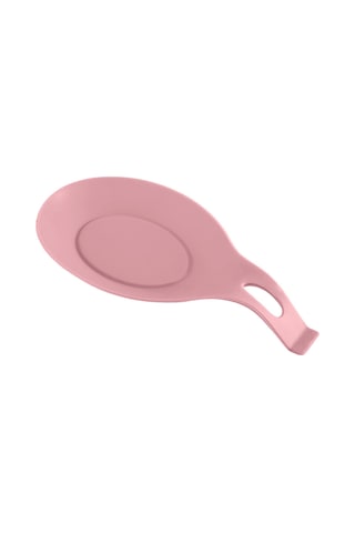 Dianziye Pembe Silikon Kastrilli Kaşık Tutucu, Isıya Dayanıklı, Kolay Temizlenir, Mutfak Tezgahı Koruyucu, 20cm Uzunluk