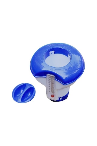 Pazly Pool & Spa Termometreli Klor Tablet Dağıtıcı - Mavi/beyaz, Ppr Malzeme, Pratik Kullanım