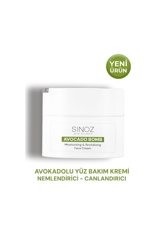 Sinoz Avokado Bomb Canlandırıcı ve Nemlendirici Yüz Bakım Kremi 50 ML