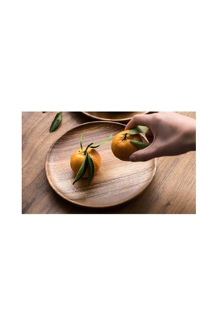 Doğal Ahşap Yuvarlak Plakalar El Yapımı Tatlı Meyve Ekmek Tabağı Çanak Tepsisi Atıştırmalıklar Çorba Yemekleri Çay Tepsisi Sofra Daha Değil Depolama Tepsileri L Ahşap - Beyaz