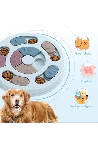 Köpekler İçin Zeka Geliştirici Yavaş Yemek Kabı İnteraktif Mama Bulmaca Oyuncağı