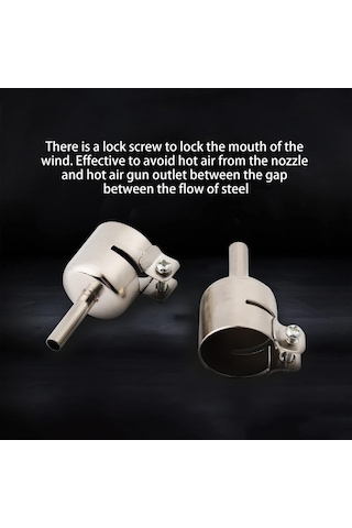 Geeksen 850-860 Sıcak Hava Tabancası Nozul Seti - 8 Parça Paslanmaz Çelik Lehimleme Uçları