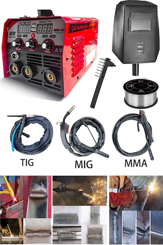 Gazsız Gazaltı Çift Kartlı Kaynak 3ın1 Tıg Mıg Mma Ultra Fonk