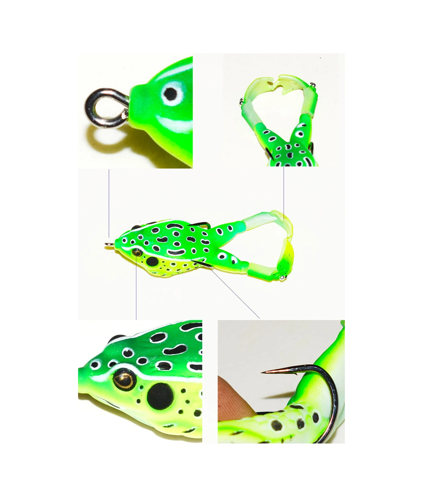 Neevoyu 9 Cm Silikon Sünger Balık Yemi - Yüzen Döner Bacaklı Luya - 6 Numara