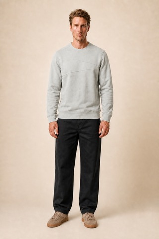 Redline Lines Regular Fit Kışlık Sweatshirt Gri
