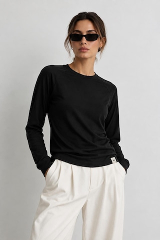 Alexandergardi Kadın Activewear Bisiklet Yaka Üst Siyah