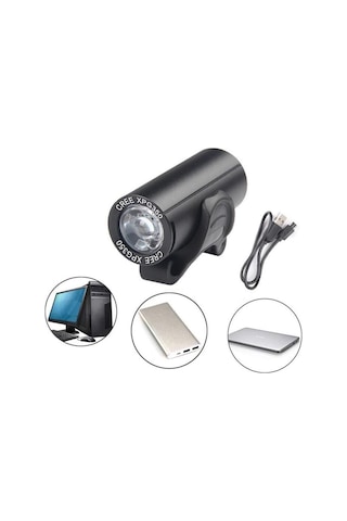 Forte Gt 350 Lümen Raypal Mini Bisiklet Ön Farı Xbyc 6114 Usb Şa Siyah