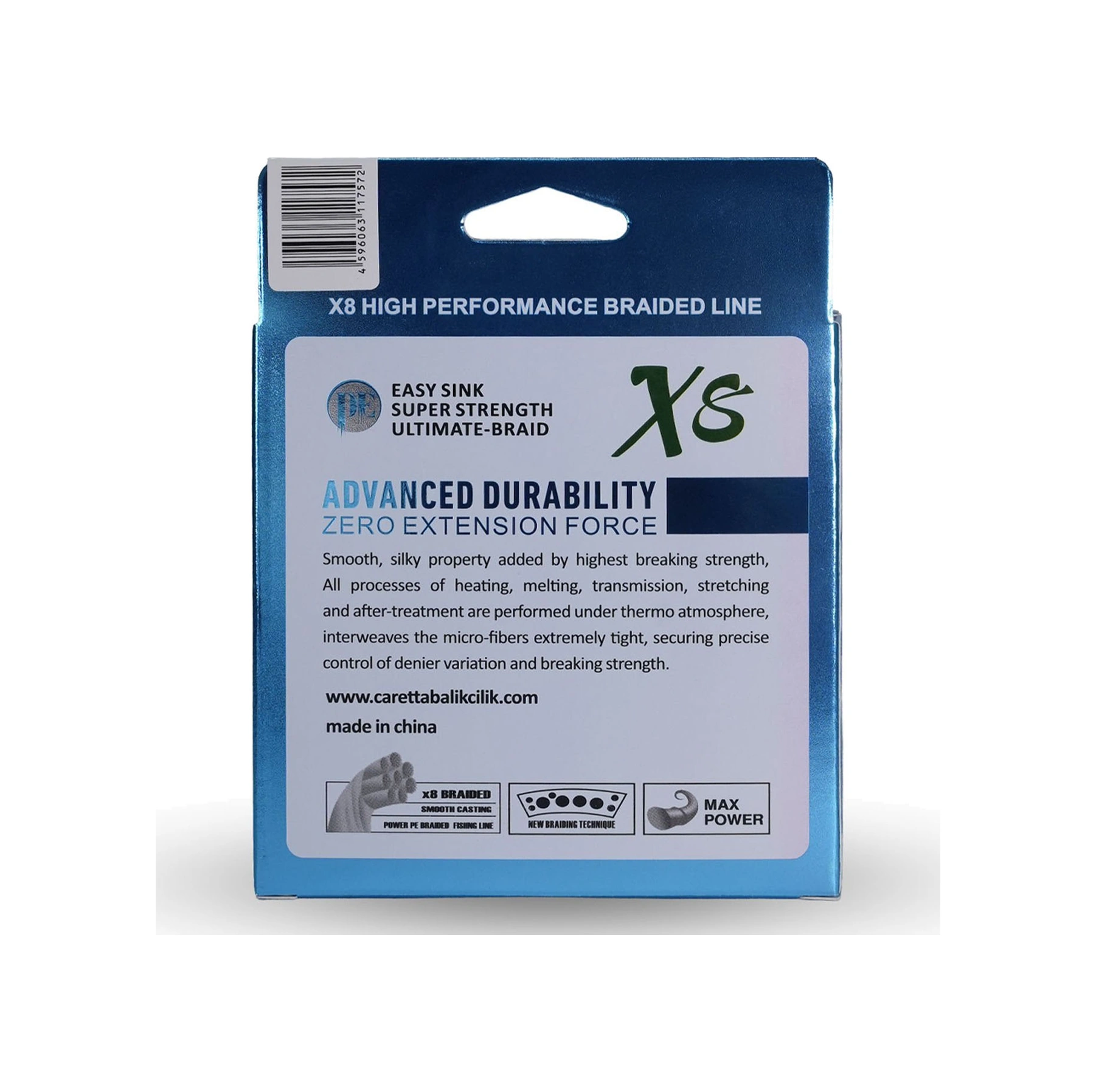 Caretta Seiko 8x 300m Açık Yeşil Örgü Misina 0,16mm - 7.7kg 0,16