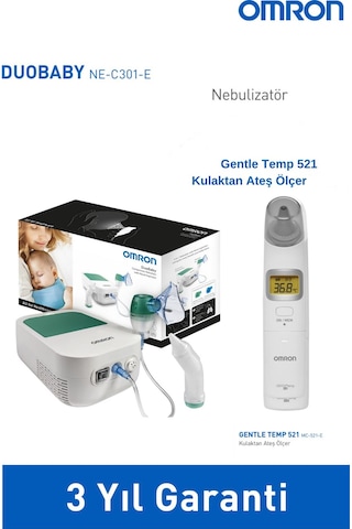 Omron NE-C301-E Nebulizatör + Gentle Temp 521 Ateş Ölçer