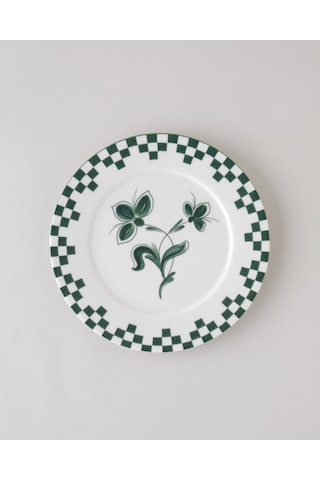 English Home Gardenia Porselen Servis Tabağı 25 Cm Yeşil Yeşil