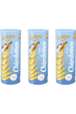 Lorenz Chipsletten Sea Salt Patates Cipsi 100 G X3 Hafif Tuzlu Çıtır Cips Seti