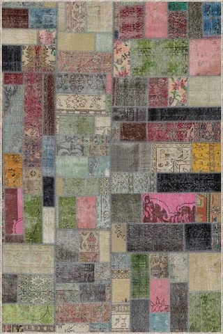 Renkli Kaymaz Tabanlı Yıkanır Patchwork Mutfak Halısı Ar1061n11 Çok Renkli