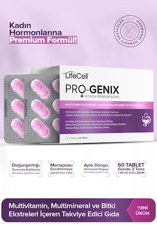 Pro-genix Women Multivitamin, Multimineral Ve Bitki Ekstreleri İçeren Takviye Edici Gıda