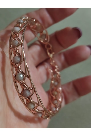 Opal Taşlı Bakır Bileklik