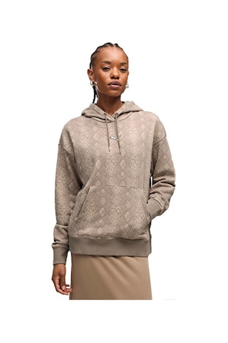Puma Snake Pack Relaxed Hoodıe Kadın Günlük Sweatshirt 63874881 Gri