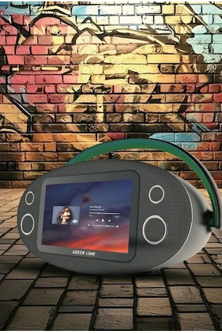 Green Lion Sao Paulo Android 13 Ekranlı 80w Taşınabilir Hoparlör Taşınabilir Hoparlörler Siyah