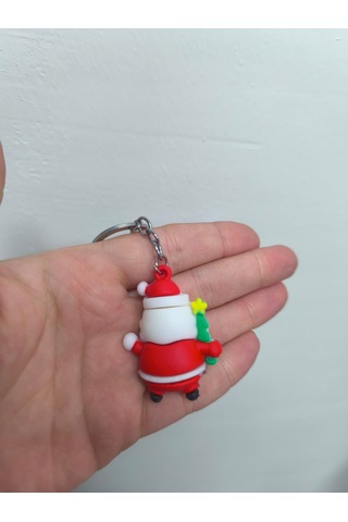 Yılbaşı Temalı Anahtarlık Yeni Yıla Özel Sevimli Ve Anlamlı Hediye Beyaz - Kırmızı