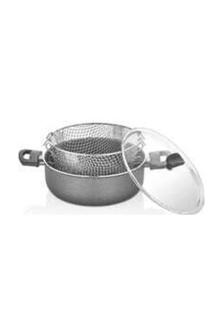 Papilla 24 Cm Granit Cips Fritöz Tencere. Gri