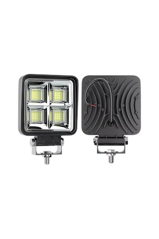 2adet 144w 12-24 Volt Kare Spot Far Oto Çalışma Lambası Atv Kamyon Tır Traktör Offroad