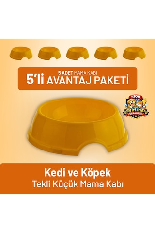 Kedi Ve Köpek Tekli Küçük Mama Kabı - 5 Adet