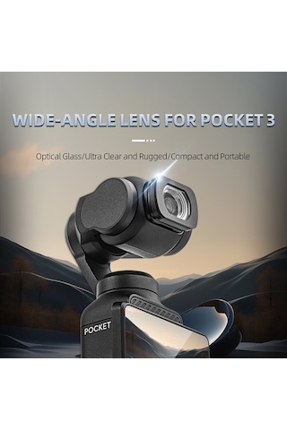 Bloomnest Startrc 1133707 Djı Osmo Pocket 3 Kamera Geniş Açı Lens Optik Cam Aksesuarı Altın