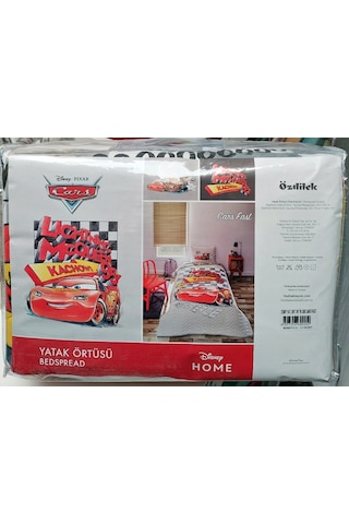 Özdilek Lisanslı Kapitoneli %100 Pamuk Mcqueen Cars Fast Gri Gri
