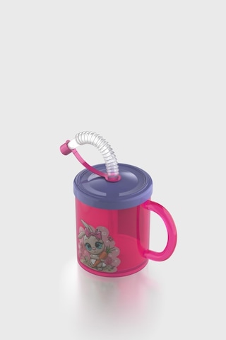 Renga Ruby Tavşan Desenli 210 Ml Pipetli Kulplu Pp Bebek Bardağı 142026 Pembe-mor Pembe