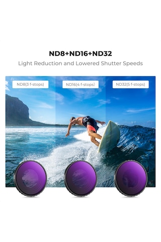 K&f Concept Cpl + Nd8 + Nd16 + Nd32 Filtre Seti Djı Osmo Action