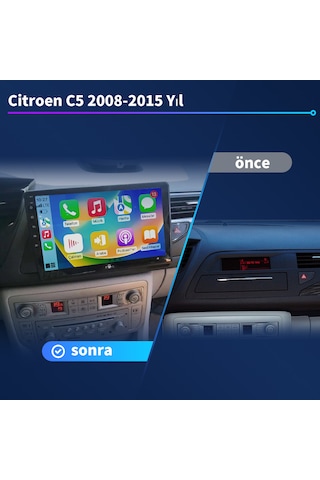 Citroen C5 2008-2015 Yıl 1gb Ram 16gb Rom Navigasyon Carplay Mult