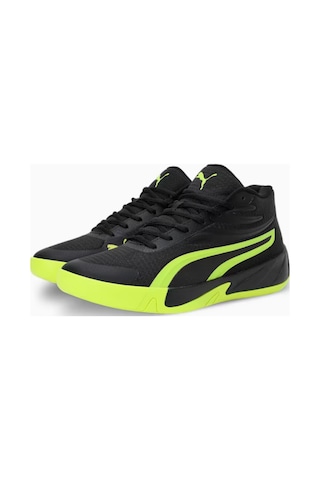 Puma Court Pro Erkek Basketbol Ayakkabısı Profoam Yastıklamalı Nefes Alabilir Performans Ayakkabısı Siyah/yeşil