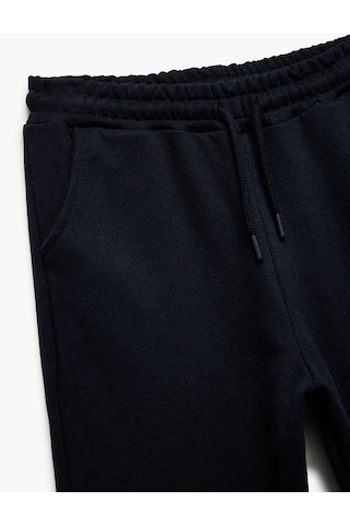 Koton Beli Lastikli Baskı Detaylı Cepli Jogger Lacivert Erkek Çocuk Eşofman Altı 6wkb40098tk Lacivert