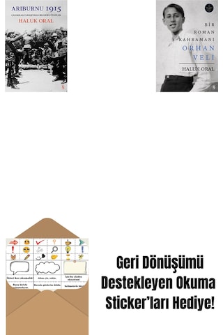 Arıburnu 1915 Ciltli + Bir Roman Kahramanı Orhan Veli Ciltli + Okuma Sticker'ları