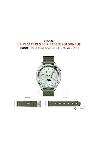 Novstrap Tcl Movetime Mt42x Mt46x Mt43a İle Uyumlu Kordon 20mm Lansman Kumaş Silikon Kayış
