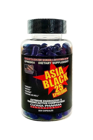 Cloma Asia Black Fat Burner 25 Mg Ephedra 100 Kapsül