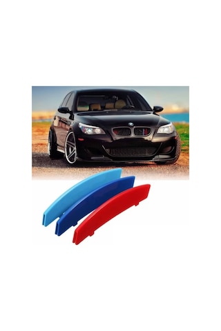 Bmw E60 M Stil Panjur Şeridi 2004 -2010 Böbrek Klipsi  Panjura Uyar Uyumlu  -