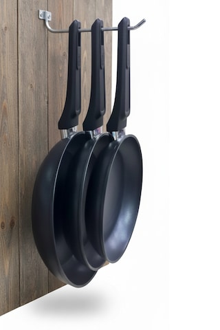 Emsan Diamente Exclusive 3'lü Tava Seti 24-26-30 Cm Siyah Siyah
