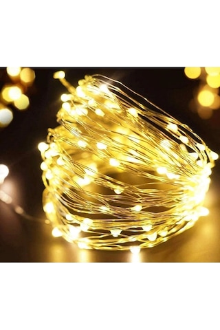 Günışığı Peri Led Işık Sarı Işıklı Dekoratif Pilli Ledli Işık 3 M