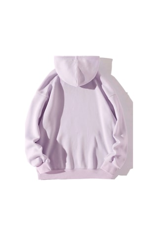 Tarzsokak Coke Serisi Sheın Qutie Cartoon Graphic Drop Shoulder Drawstring Thermal Lined Hoodie Mor