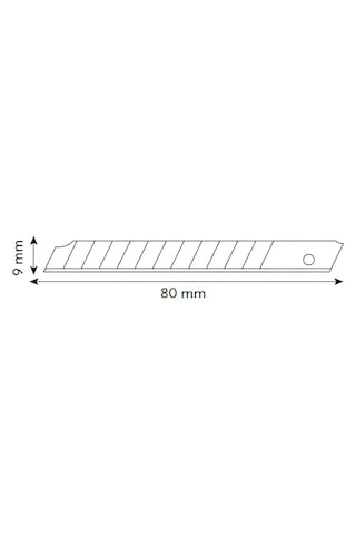 9mm Dar Maket Bıçağı Yedeği 10'lu 1 Paket