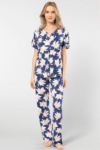 Türen 3606 Kadın Kısa Kollu Pijama Takımı-lacivert Lacivert