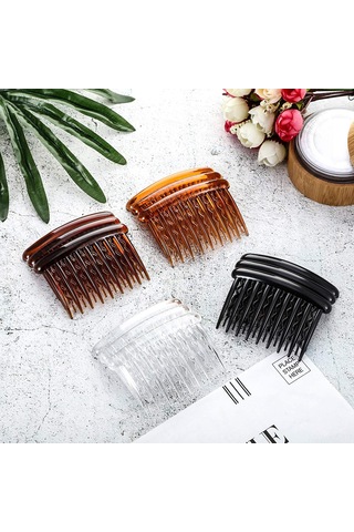 Shineyee 12 Adet Plastik Dalgalı Dişli Saç Tarzı, Fincan Desenli Saç Aksesuarı, Evde Ve Özel Etkinlikler İçin Uygun, Basit Ve Pratik Tasarım